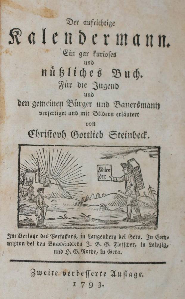 Große Abbildung Nr.1: 138-1431 Steinbeck,C.G.: (Literatur und illustrierte Bücher bis 19.Jahrhundert)