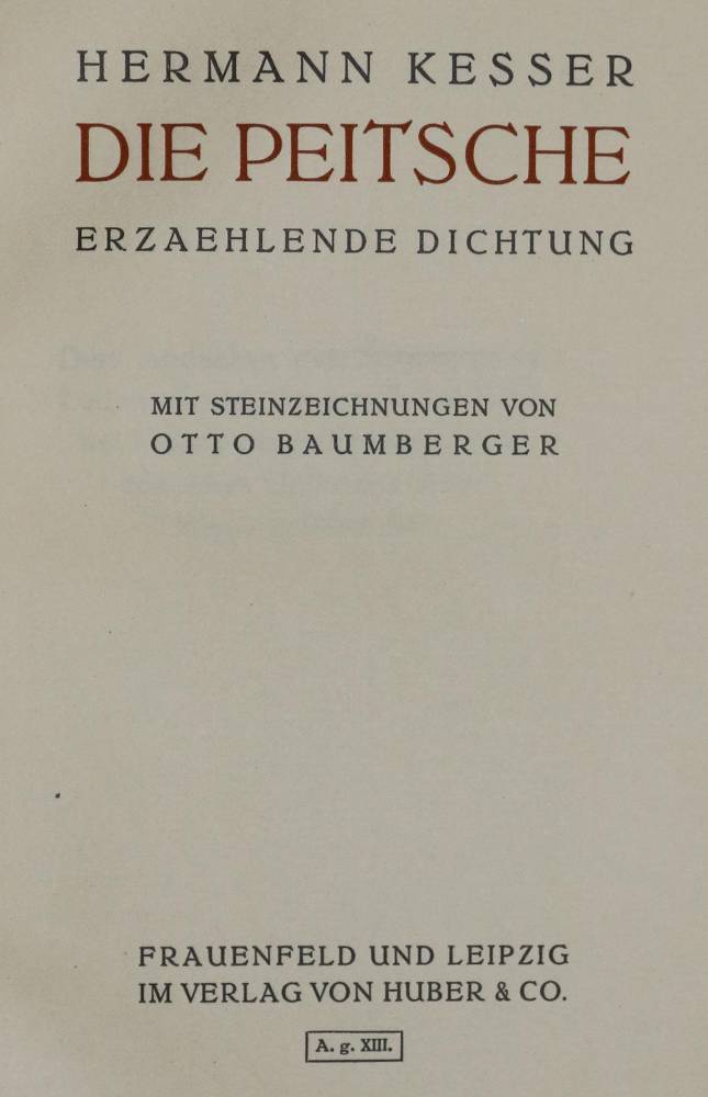 Große Abbildung Nr.2: 138-1459 Kesser,H.: (Baumberger)