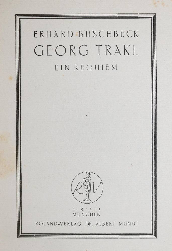 Große Abbildung Nr.1: 138-1463 Buschbeck,E.: (Literatur und illustrierte Bücher 20.Jahrhundert - Alte Literatur in modernen Ausgaben)