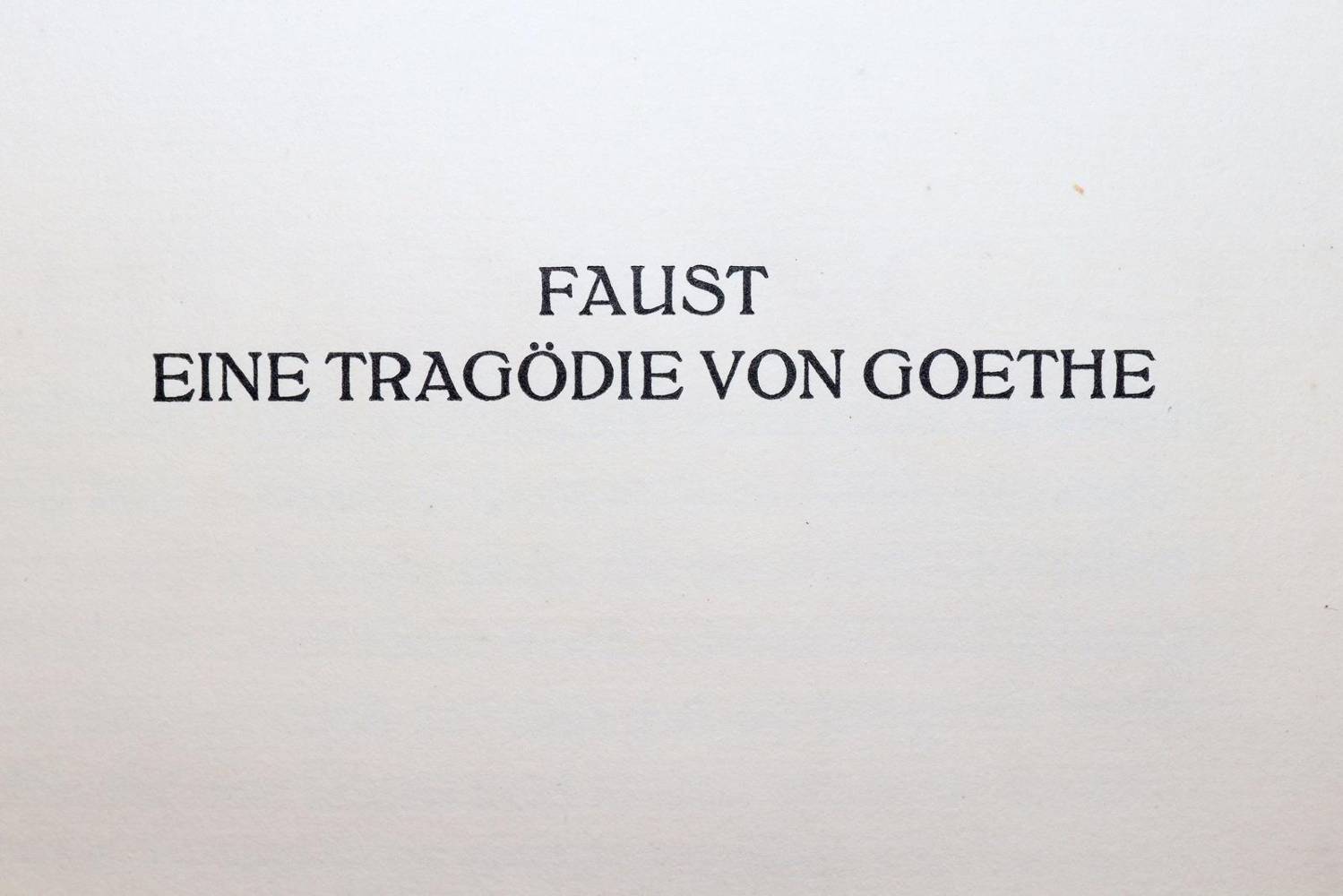 Große Abbildung Nr.1: 138-1499 Goethe,J.W.v.: (Literatur und illustrierte Bücher 20.Jahrhundert - Alte Literatur in modernen Ausgaben)