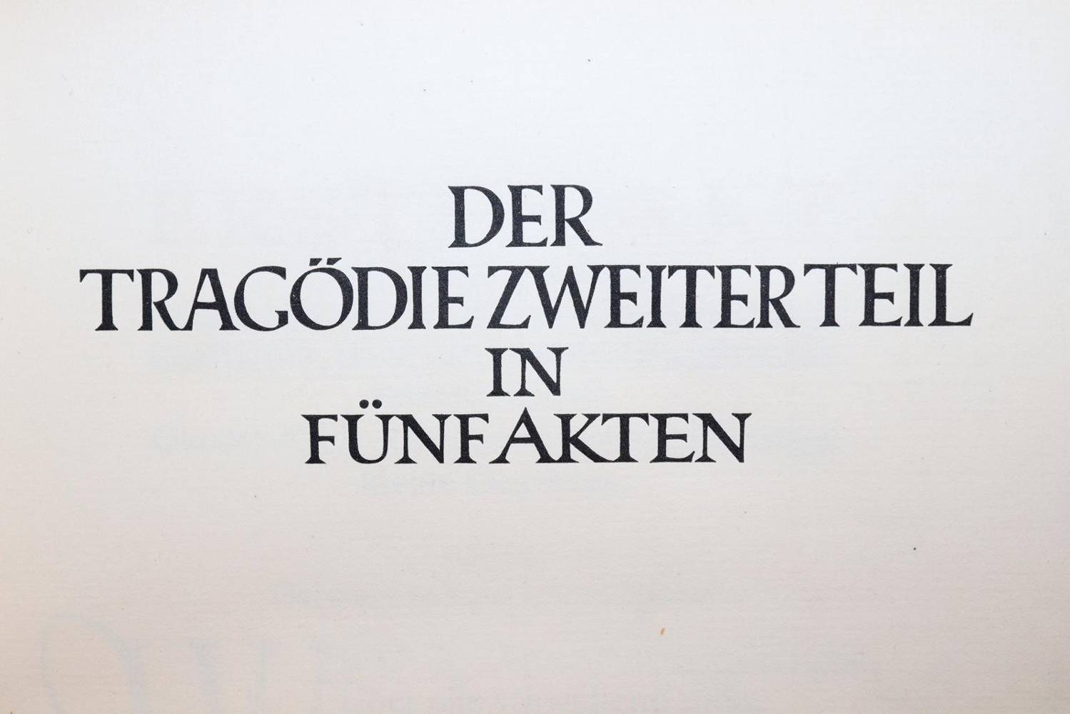 Große Abbildung Nr.2: 138-1499 Goethe,J.W.v.: (Literatur und illustrierte Bücher 20.Jahrhundert - Alte Literatur in modernen Ausgaben)