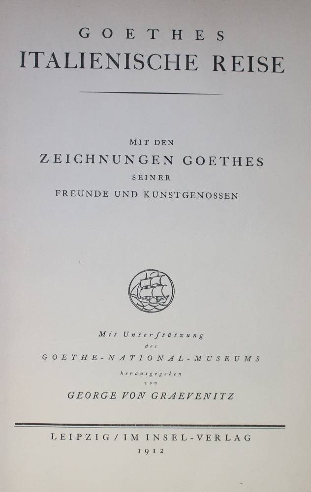 Große Abbildung Nr.1: 138-1500 Goethe,J.W.v.: (Literatur und illustrierte Bücher 20.Jahrhundert - Alte Literatur in modernen Ausgaben)