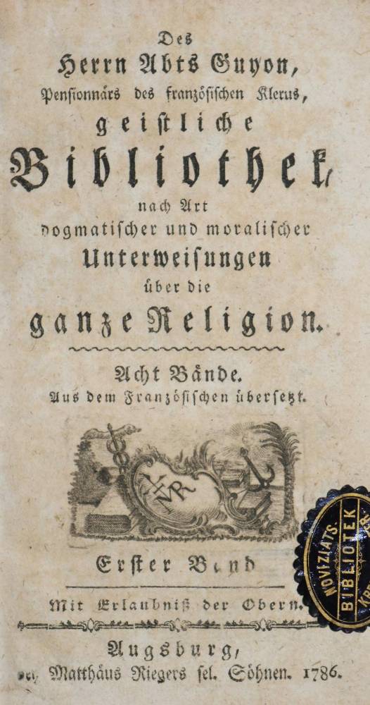 Große Abbildung Nr.1: 138-151 Guyon (Abbé Claude Marie).: (Alte Drucke, Handschriften und Theologie)