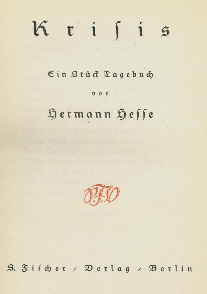 Große Abbildung Nr.1: 138-1512 Hesse,H.: (Literatur und illustrierte Bücher 20.Jahrhundert - Alte Literatur in modernen Ausgaben)