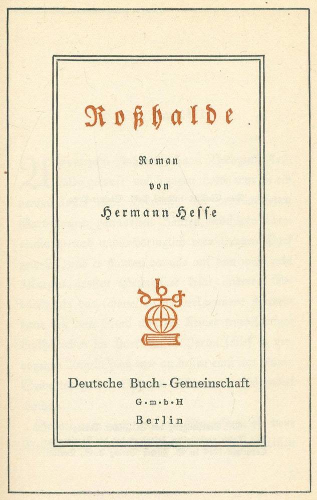 Große Abbildung Nr.4: 138-1513 Hesse,H.: (Literatur und illustrierte Bücher 20.Jahrhundert - Alte Literatur in modernen Ausgaben)