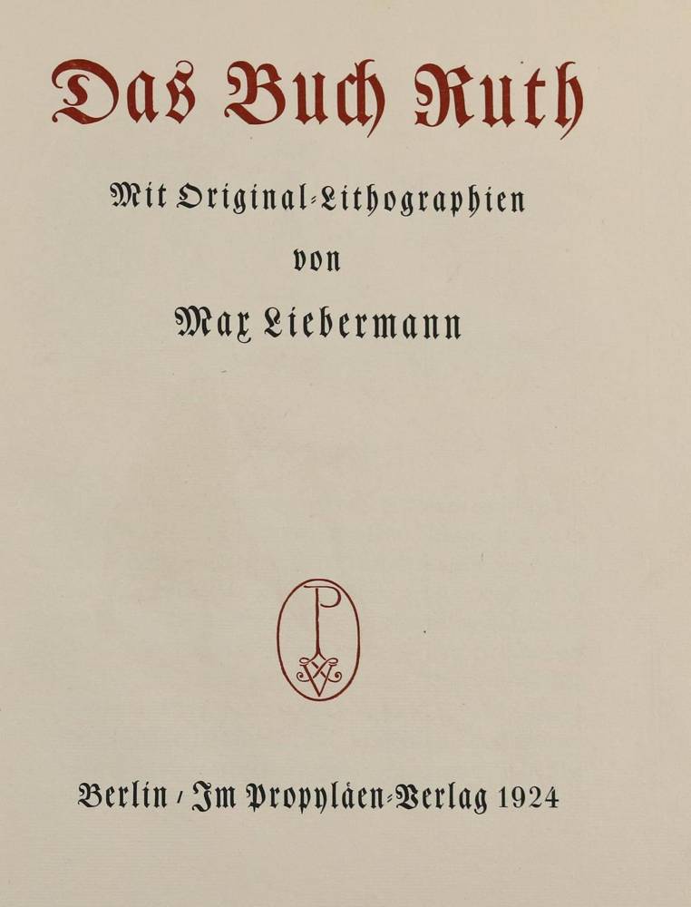 Große Abbildung Nr.2: 138-1546 Liebermann,M.: (Literatur und illustrierte Bücher 20.Jahrhundert - Alte Literatur in modernen Ausgaben)