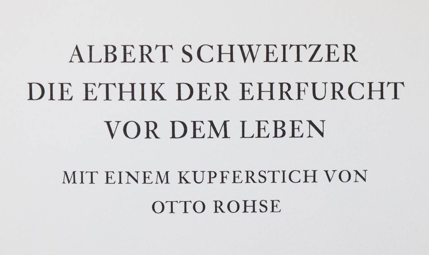 Große Abbildung Nr.1: 138-1584 Schweitzer,A.: (Rohse)