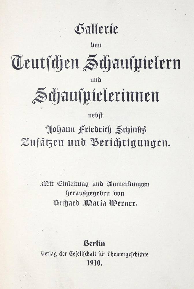 Große Abbildung Nr.1: 138-1590 Sammlung: (Literatur und illustrierte Bücher 20.Jahrhundert - Alte Literatur in modernen Ausgaben)