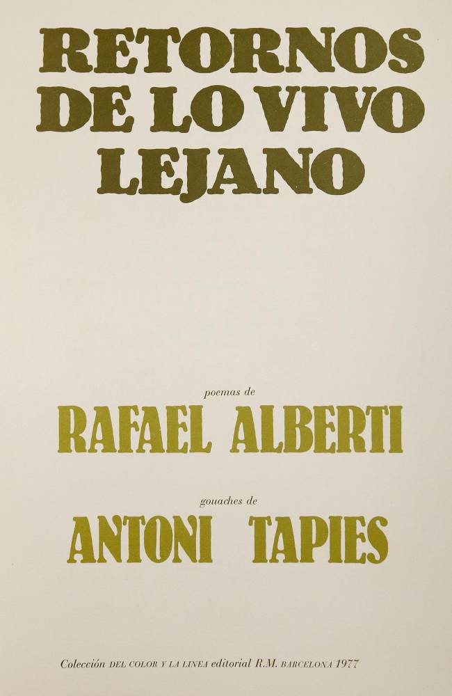 Große Abbildung Nr.29: 138-1603 Alberti,R.: (Tapies)
