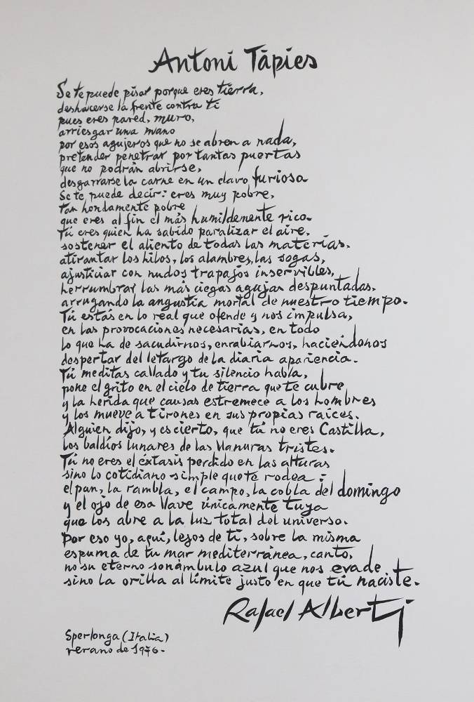 Große Abbildung Nr.41: 138-1603 Alberti,R.: (Tapies)