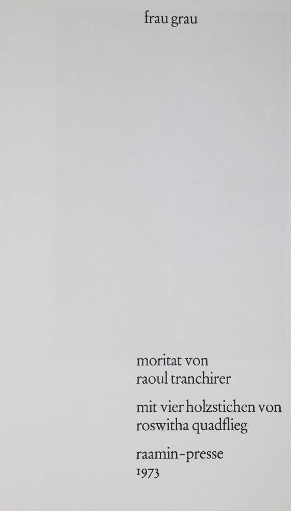 Große Abbildung Nr.2: 138-1607 Tranchirer,R. (d.i. R.Wolf).: (Literatur und illustrierte Bücher 20.Jahrhundert - Alte Literatur in modernen Ausgaben)