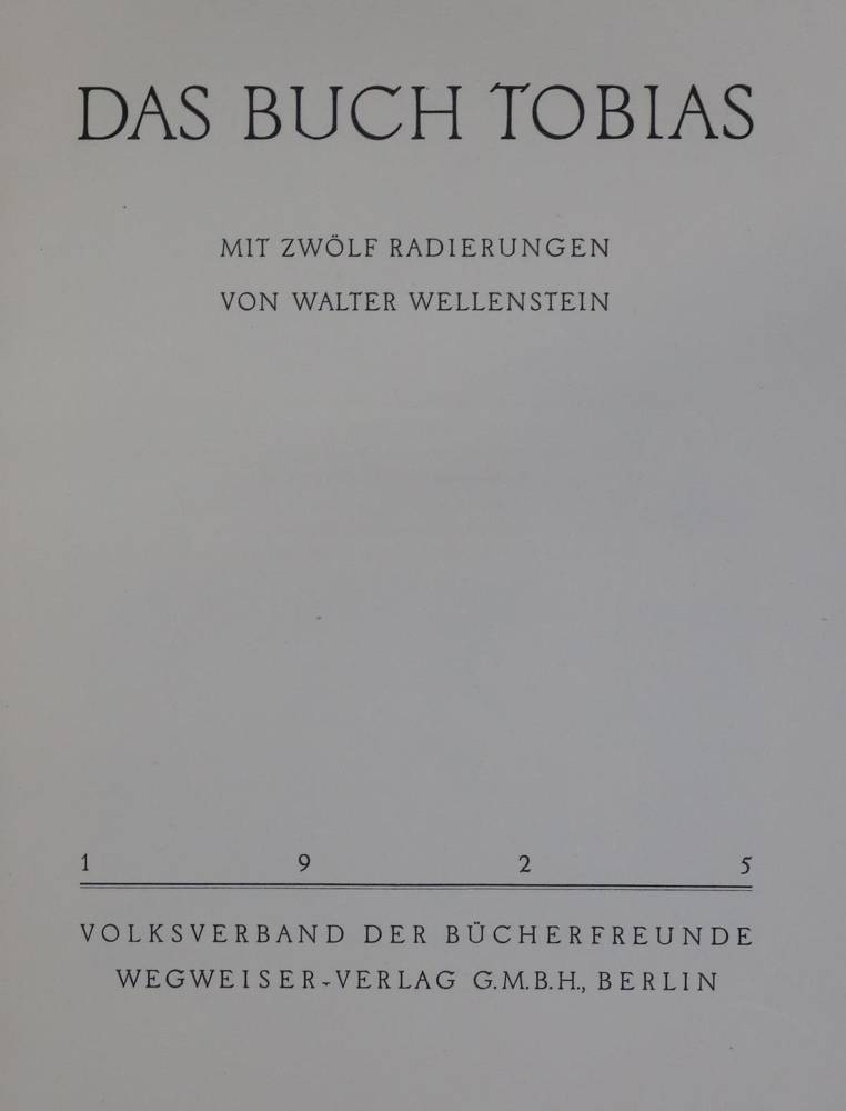 Große Abbildung Nr.2: 138-1610 Wellenstein,W.: (Literatur und illustrierte Bücher 20.Jahrhundert - Alte Literatur in modernen Ausgaben)