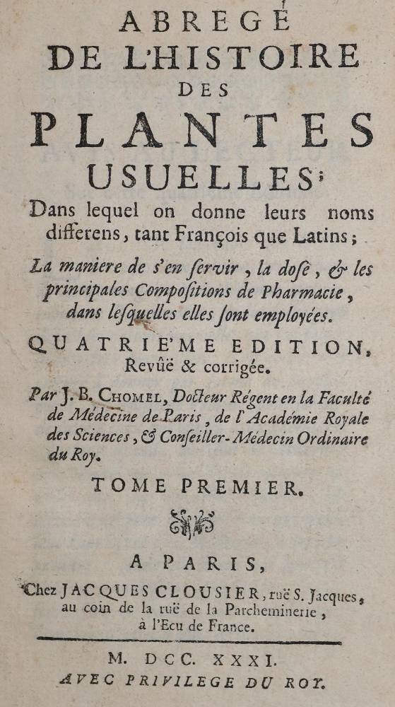Große Abbildung Nr.1: 138-1623 Chomel,J.B.: (Botanik)