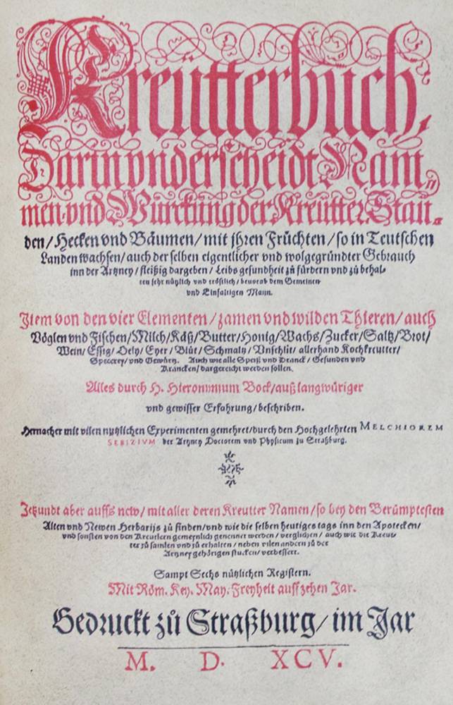 Große Abbildung Nr.1: 138-1636 Bock,H.: (Botanik, Kräuterbücher)