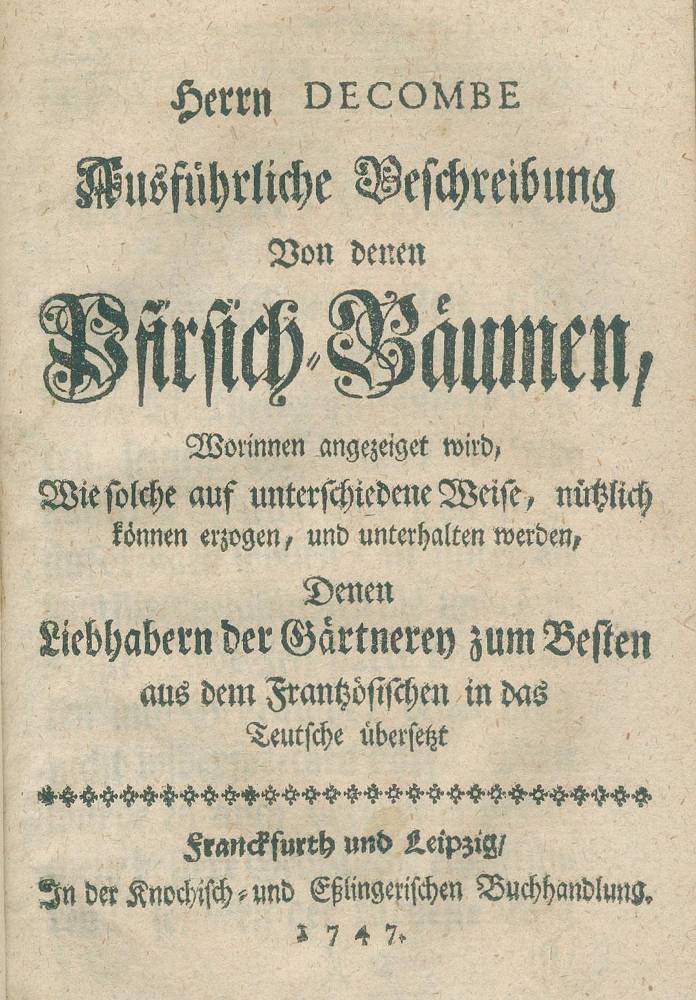 Große Abbildung Nr.1: 138-1652 Combles,Ch.J.de),: (Botanik, Pfirsiche)