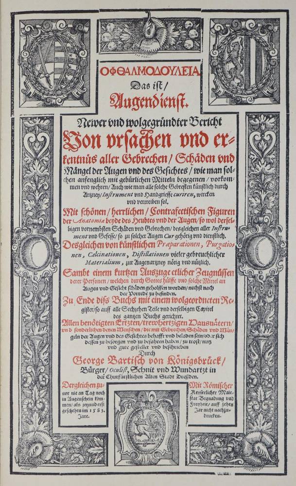 Große Abbildung Nr.1: 138-1677 Bartisch, Georg von Königsbrück.: (Medizin, Augenheilkunde)