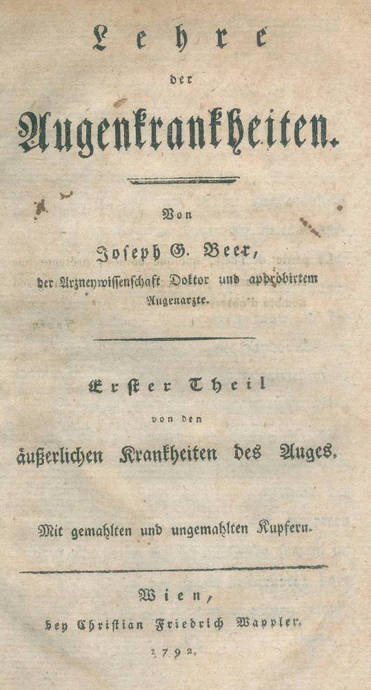 Große Abbildung Nr.1: 138-1682 Beer,J.G.: (Medizin)