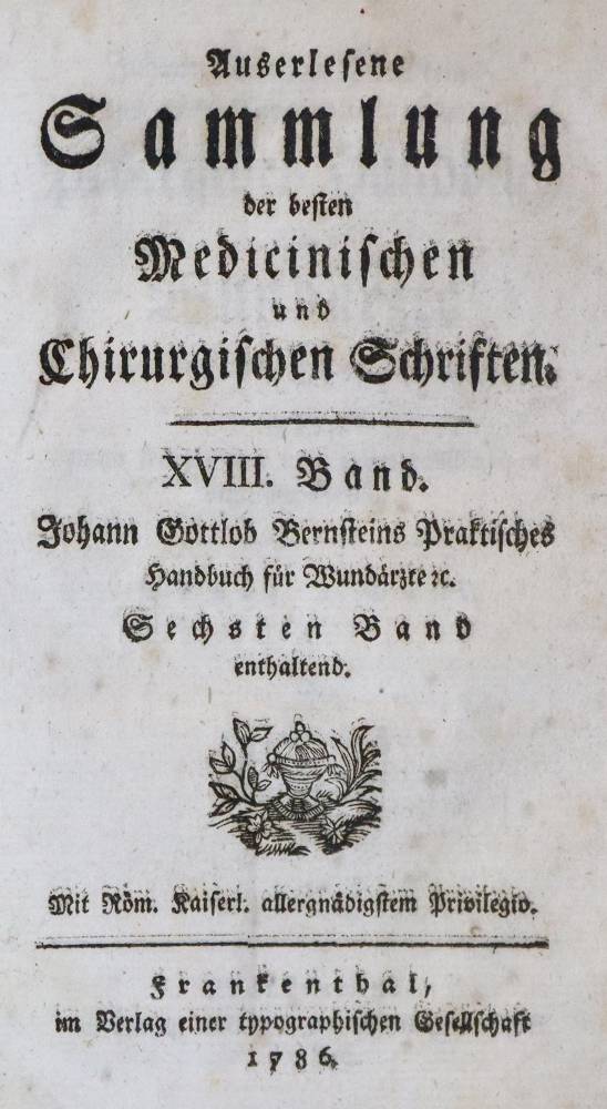 Große Abbildung Nr.1: 138-1683 Bernstein,J.G.: (Medizin)
