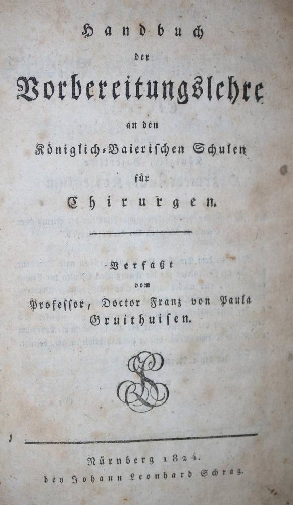 Große Abbildung Nr.1: 138-1701 Gruithuisen,F.v.P.: (Medizin)
