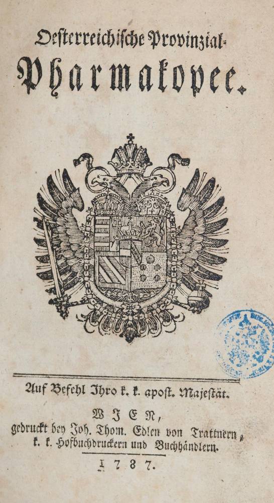 Große Abbildung Nr.1: 138-1721 Oesterreichische Provinzial-Pharmakopee.: (Medizin)