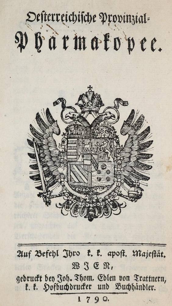 Große Abbildung Nr.1: 138-1722 Oesterreichische Provinzial-Pharmakopee.: (Medizin)