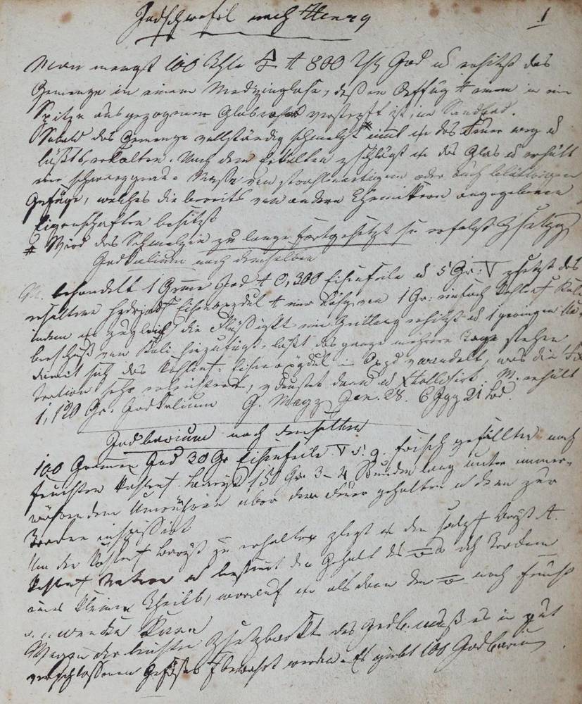 Große Abbildung Nr.1: 138-1728 Rezeptbuch.: (Medizin, Pharmazie, Handschriften)