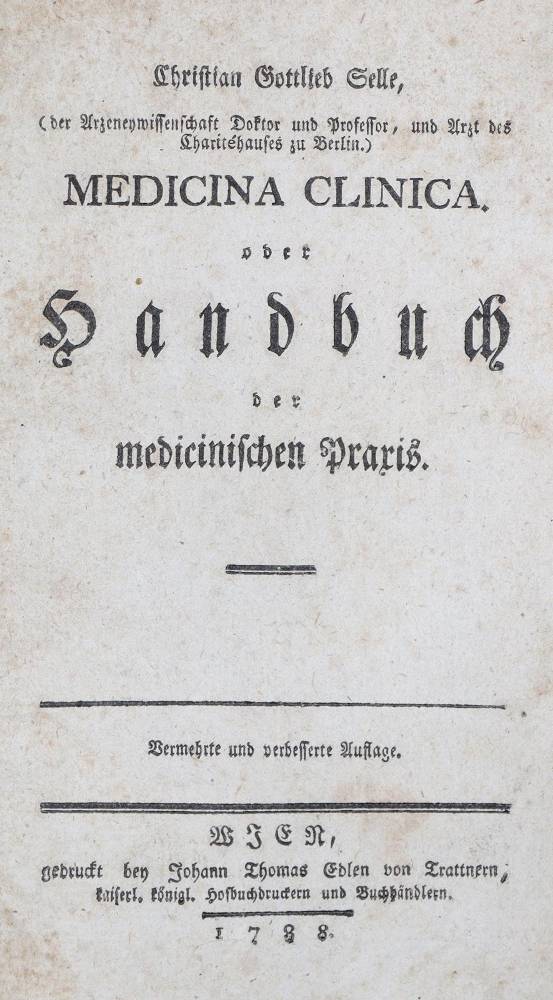 Große Abbildung Nr.2: 138-1739 Selle,C.G.: (Medizin)