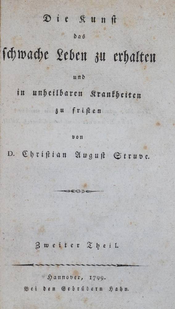 Große Abbildung Nr.1: 138-1741 Struve,C.A.: (Medizin)