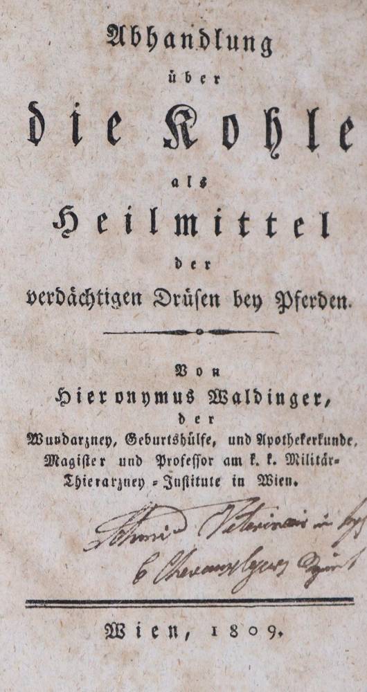 Große Abbildung Nr.1: 138-1753 Waldinger,H.: (Medizin, Veterinärmedizin, Pferde)