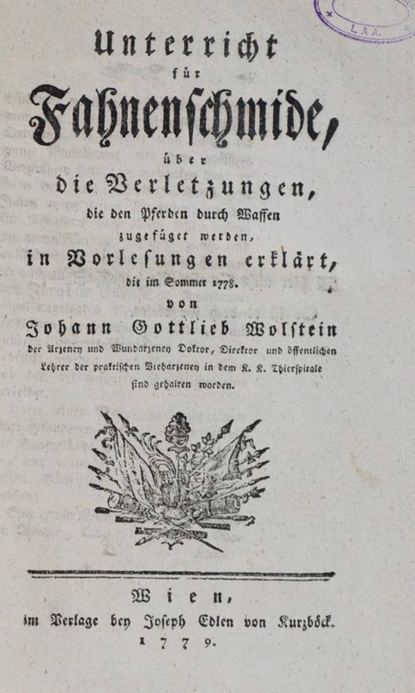 Große Abbildung Nr.1: 138-1757 Wolstein,J.G.: (Medizin, Veterinärmedizin)