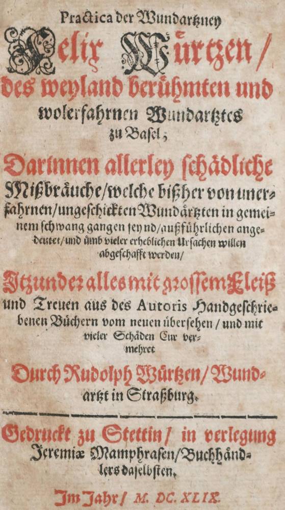 Große Abbildung Nr.1: 138-1762 Würtz,F.: (Medizin)