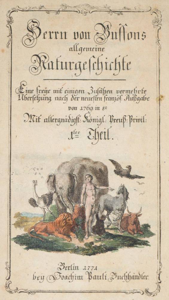 Große Abbildung Nr.1: 138-1764 Buffon,(G.L.L.de).: (Zoologie)