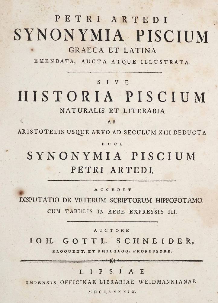 Große Abbildung Nr.1: 138-1767 Artedi,P.: (Zoologie, Fische)