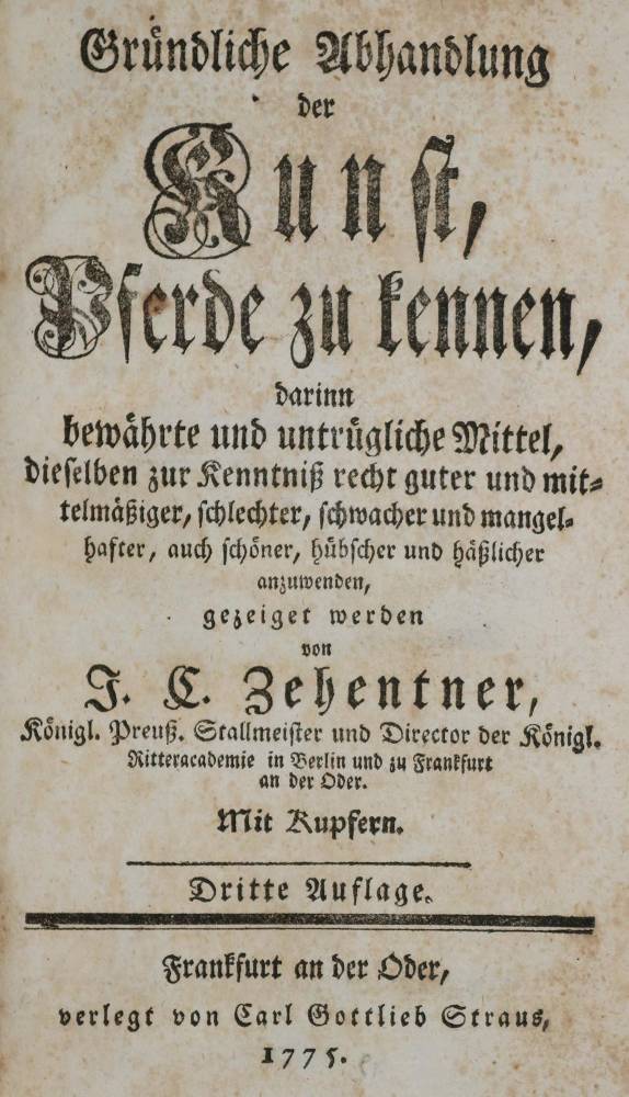 Große Abbildung Nr.2: 138-1793 Zehentner,J.C.: (Zoologie, Pferde)