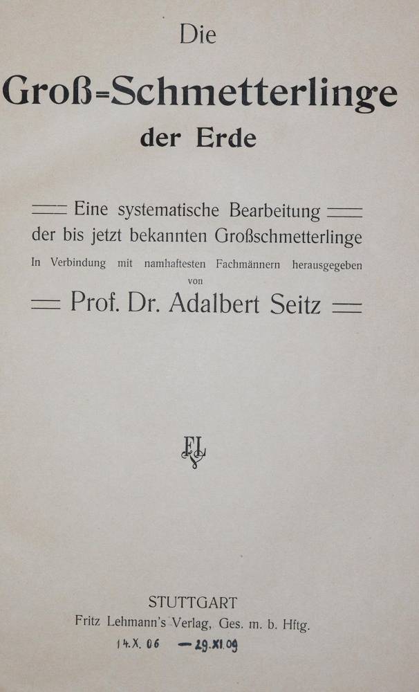 Große Abbildung Nr.3: 138-1799 Seitz,A.: (Zoologie, Schmetterlinge)
