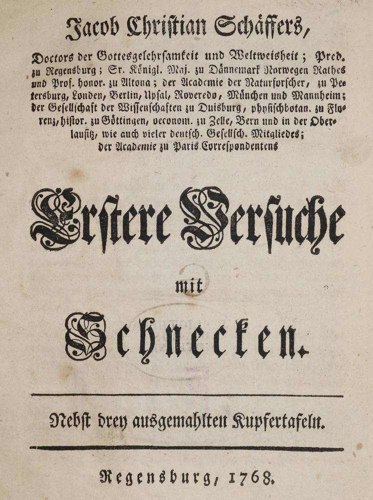 Große Abbildung Nr.2: 138-1801 Schäffer,J.C.: (Zoologie, Schnecken)