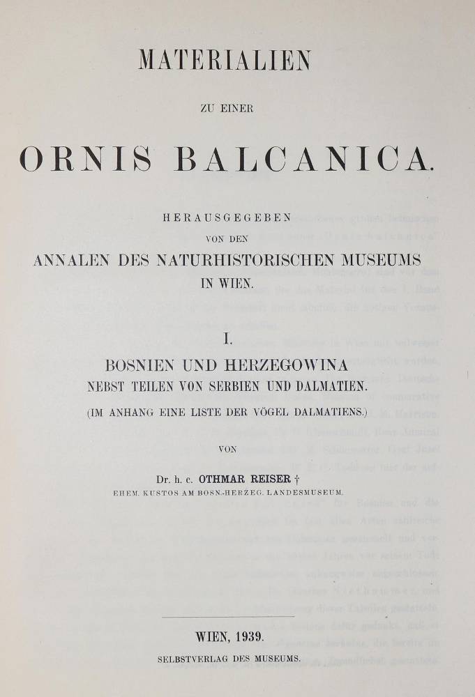 Große Abbildung Nr.1: 138-1811 Reiser,O.: (Zoologie, Vögel)
