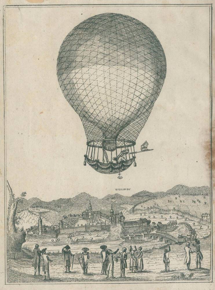 Große Abbildung Nr.1: 138-1818 (Blanchard, J.P.).: (Verschiedene Gebiete - Varia, Aeronautik, Ballonfahrt)