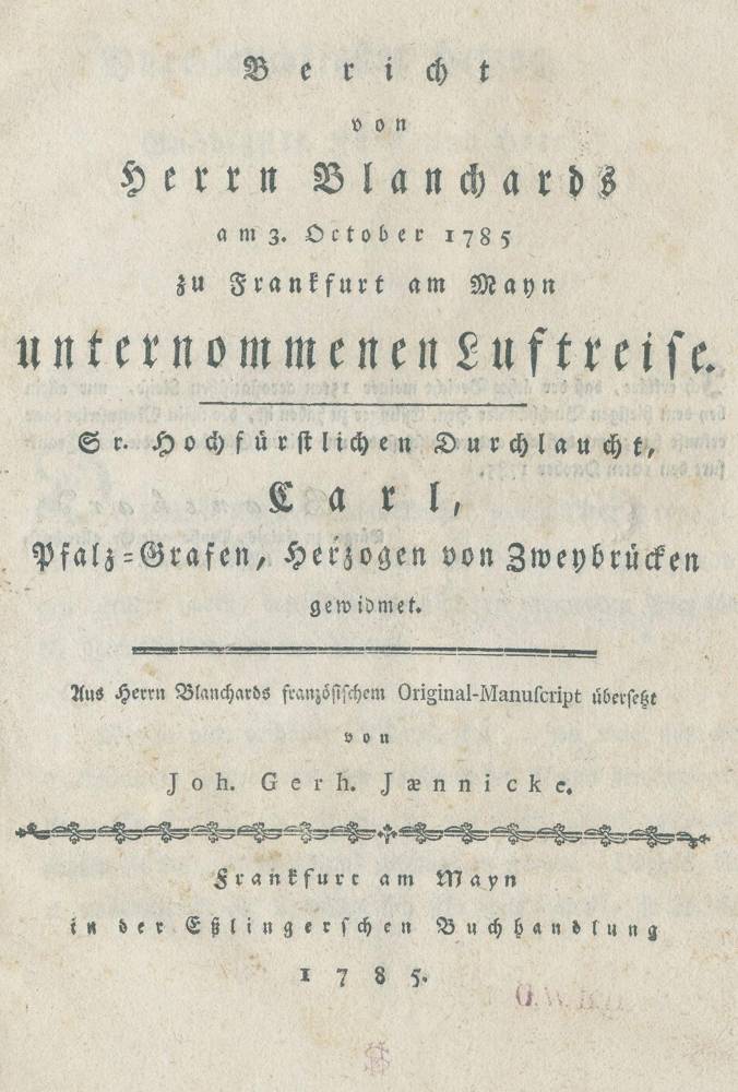 Große Abbildung Nr.2: 138-1818 (Blanchard, J.P.).: (Verschiedene Gebiete - Varia, Aeronautik, Ballonfahrt)