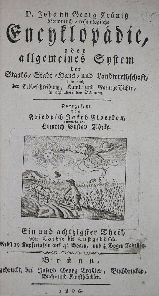 Große Abbildung Nr.1: 138-1819 Krünitz,J.G.: (Verschiedene Gebiete - Varia, Aeronautik, Ballonica)