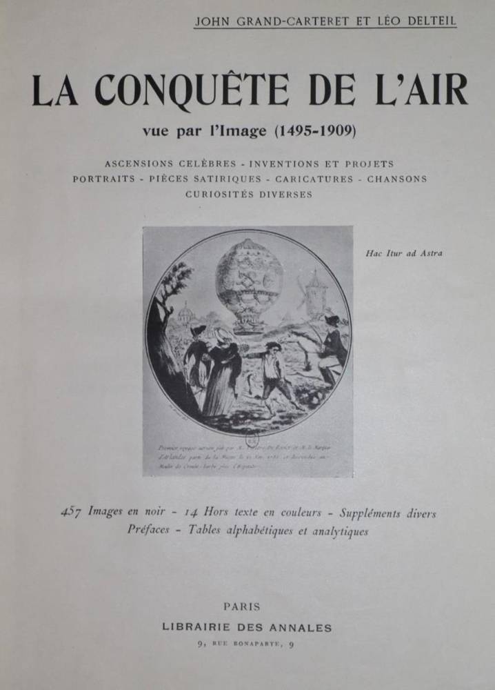 Große Abbildung Nr.1: 138-1826 Grand-Carteret,J. u. L.Delteil.: (Verschiedene Gebiete - Varia, Aeronautik)