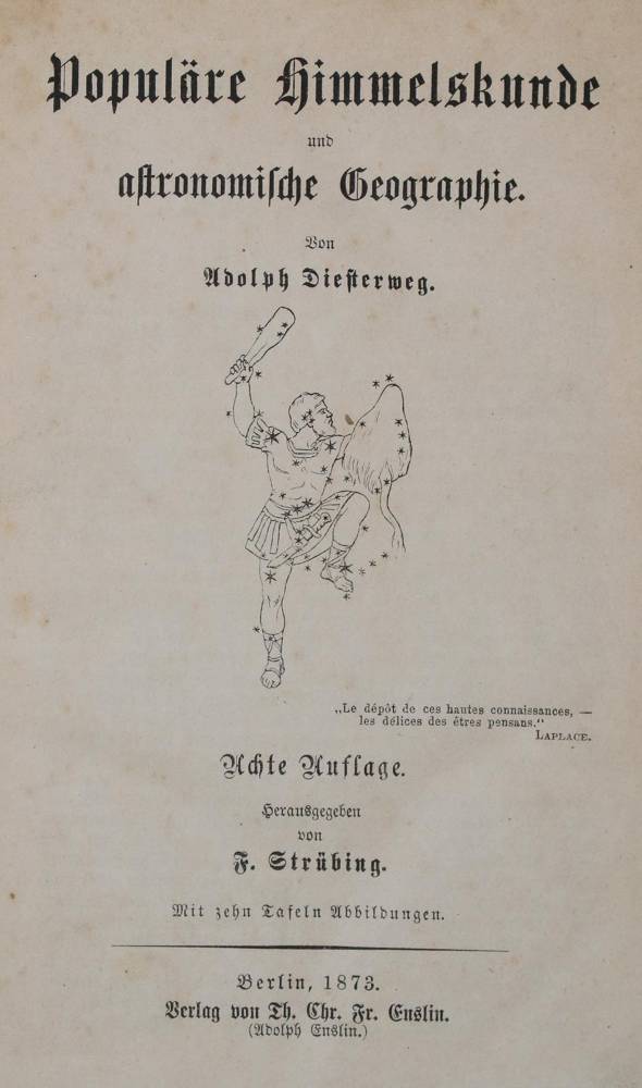 Große Abbildung Nr.1: 138-1854 Sammlung: (Verschiedene Gebiete - Varia, Astronomie)
