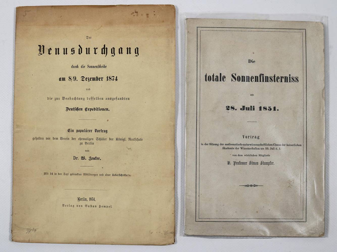 Große Abbildung Nr.1: 138-1856 Stampfer,S.: (Verschiedene Gebiete - Varia, Astronomie)