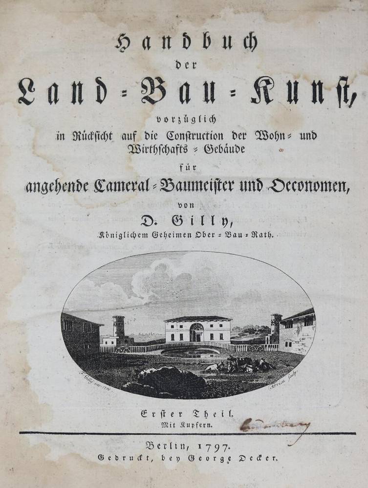 Große Abbildung Nr.2: 138-1868 Gilly,D.: (Verschiedene Gebiete - Varia, Bauwesen)