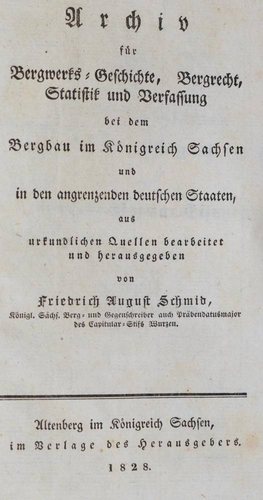 Große Abbildung Nr.2: 138-1883 Schmid,F.A.: (Verschiedene Gebiete - Varia, Bergbau)