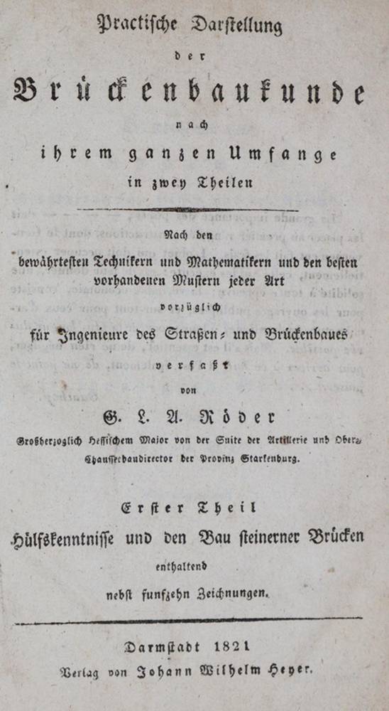 Große Abbildung Nr.1: 138-1892 Röder,G.L.A.: (Verschiedene Gebiete - Varia, Brückenbau)