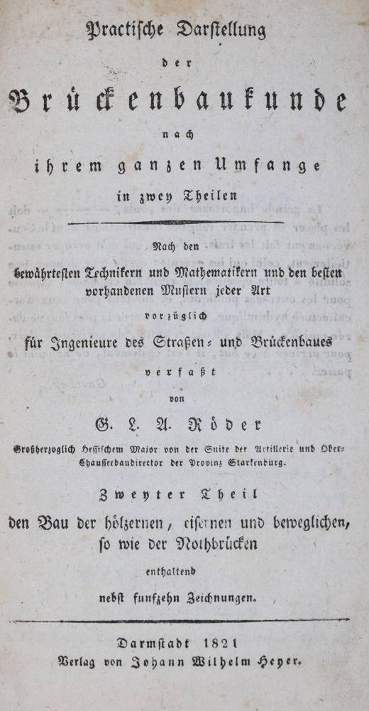 Große Abbildung Nr.3: 138-1892 Röder,G.L.A.: (Verschiedene Gebiete - Varia, Brückenbau)