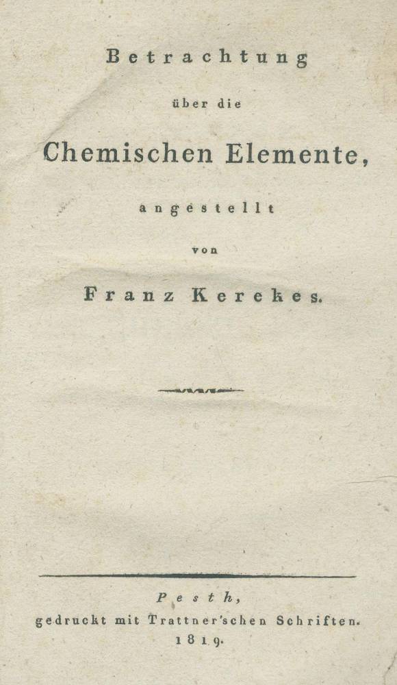 Große Abbildung Nr.1: 138-1900 Kerkes,F.: (Verschiedene Gebiete - Varia, Chemie)