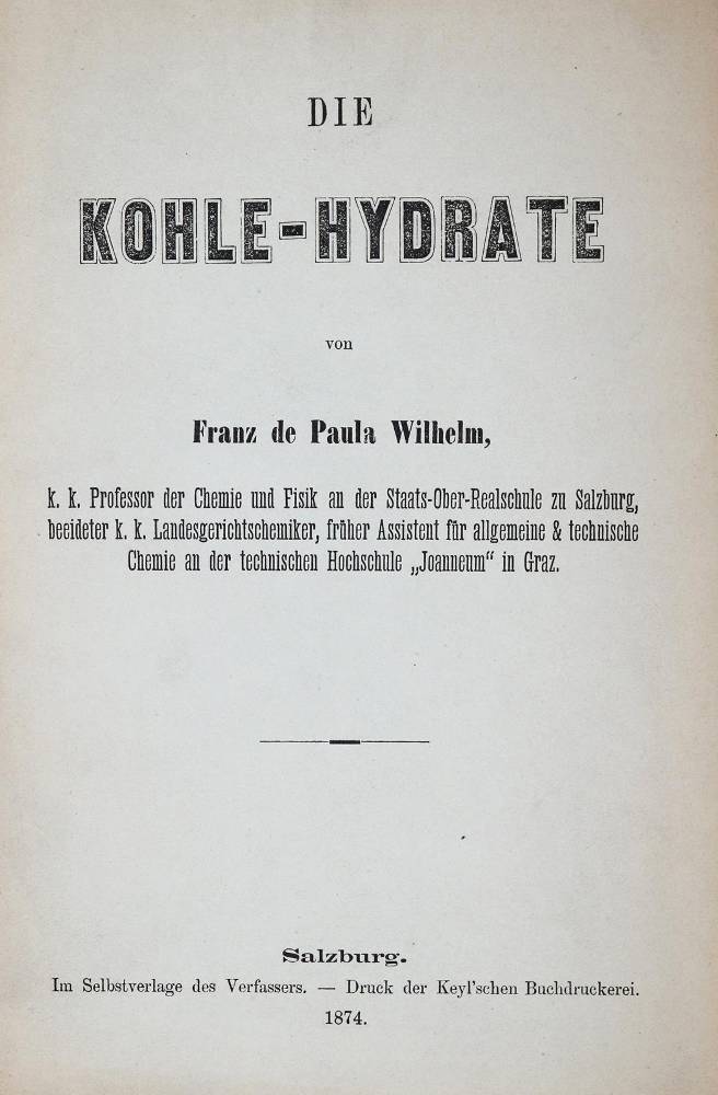 Große Abbildung Nr.1: 138-1901 Paula,W.F.de.: (Verschiedene Gebiete - Varia, Chemie)