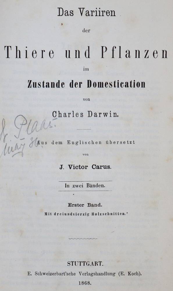 Große Abbildung Nr.1: 138-1904 Darwin,C.: (Verschiedene Gebiete - Varia)